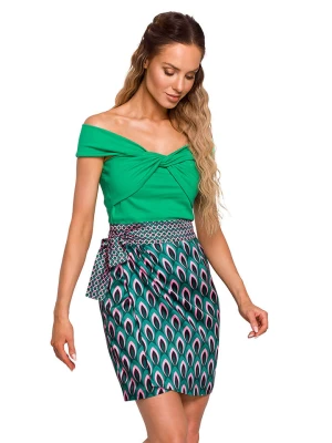 made of emotion Spódnica w kolorze zielono-jasnoróżowym rozmiar: XXL