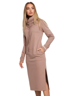 made of emotion Sukienka w kolorze beżowo-jasnobrązowym rozmiar: S