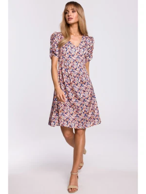 made of emotion Sukienka w kolorze biało-niebiesko-czerwonym rozmiar: M