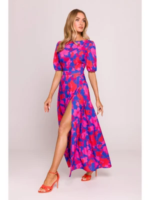 made of emotion Sukienka w kolorze granatowo-różowym rozmiar: S