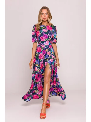 made of emotion Sukienka w kolorze granatowo-różowym rozmiar: M