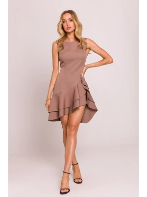 made of emotion Sukienka w kolorze jasnobrązowym rozmiar: L