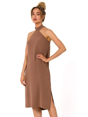 made of emotion Sukienka w kolorze jasnobrązowym rozmiar: S