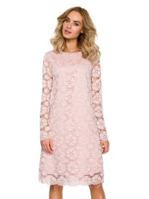 made of emotion Sukienka w kolorze jasnoróżowym ze wzorem rozmiar: XXL