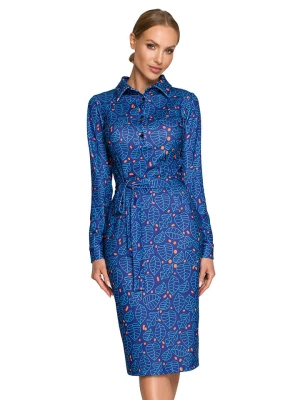 made of emotion Sukienka w kolorze niebieskim ze wzorem rozmiar: M