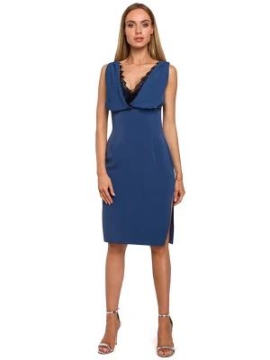 made of emotion Sukienka w kolorze niebiesko-czarnym rozmiar: S