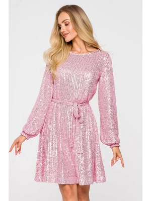 made of emotion Sukienka w kolorze różowym rozmiar: L