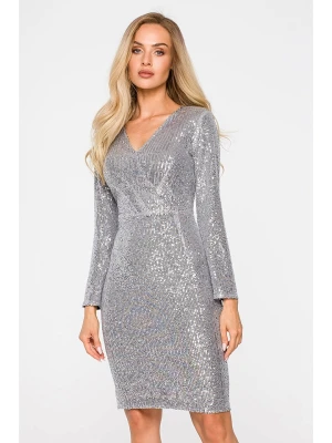 made of emotion Sukienka w kolorze srebrnym rozmiar: L