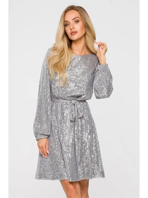 made of emotion Sukienka w kolorze srebrnym rozmiar: S