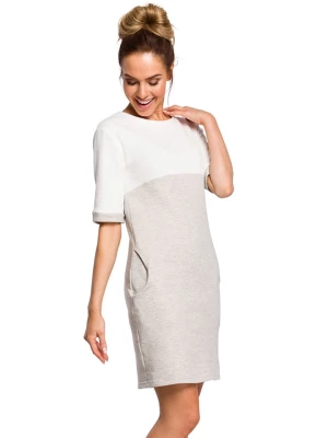 made of emotion Sukienka w kolorze szaro-białym ze wzorem rozmiar: XL