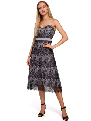 made of emotion Sukienka w kolorze szaro-czarnym rozmiar: M