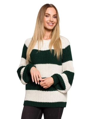 made of emotion Sweter w kolorze czarno-białym rozmiar: S/M