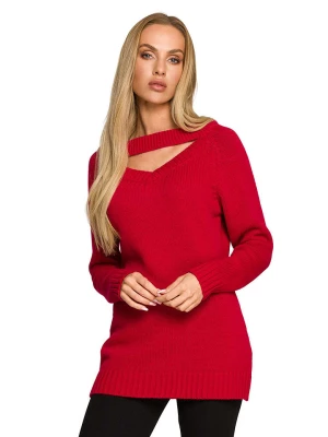made of emotion Sweter w kolorze czerwonym rozmiar: L/XL