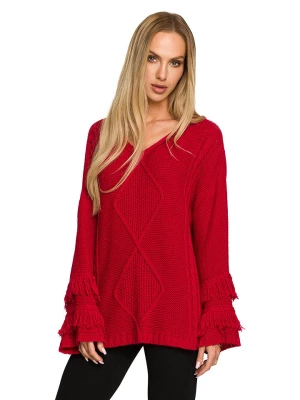 made of emotion Sweter w kolorze czerwonym rozmiar: S/M
