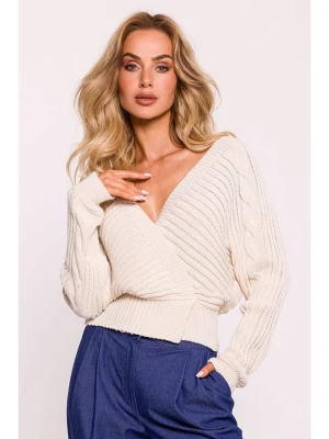 made of emotion Sweter w kolorze kremowym rozmiar: onesize