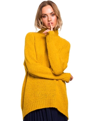 made of emotion Sweter w kolorze musztardowym rozmiar: S/M