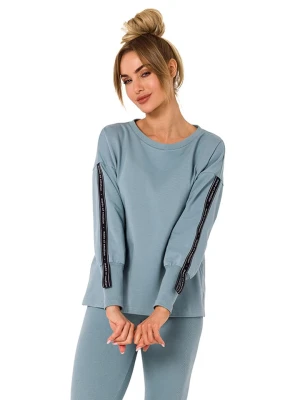 made of emotion Sweter w kolorze niebieskim rozmiar: M