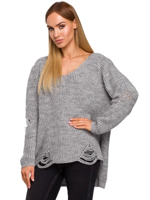 made of emotion Sweter w kolorze szarym rozmiar: onesize