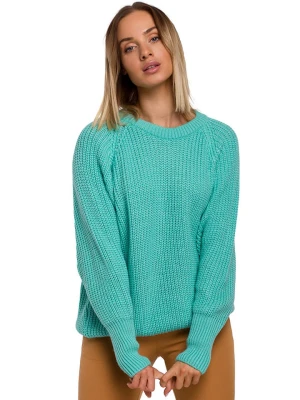 made of emotion Sweter w kolorze turkusowym rozmiar: S/M