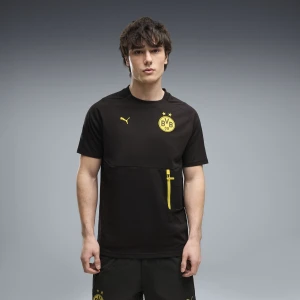 Męska koszulka Borussia Dortmund PUMATECH z kieszenią, Odzież, Czarny