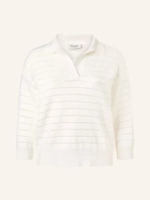 Maerz Muenchen Dzianinowa Koszulka Polo Z Rękawem 3/4 weiss