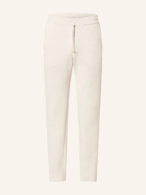 Maerz Muenchen Dzianinowe Spodnie Z Piki W Stylu Dresowym Regular Fit weiss