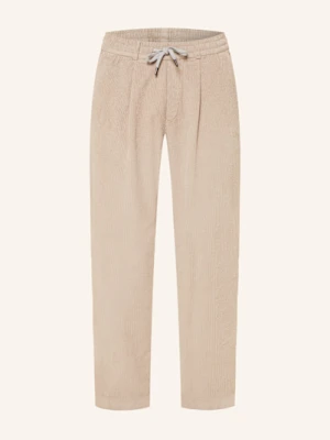 Maerz Muenchen Spodnie Sztruksowe W Stylu Dresowym Slim Fit braun