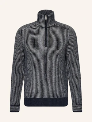 Maerz Muenchen Sweter Typu Troyer Z Wełny Merino blau