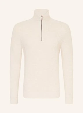 Maerz Muenchen Sweter Typu Troyer Z Wełny Merino weiss