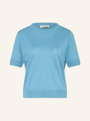 Maerz Muenchen Sweter Z Dzianiny Z Dodatkiem Lnu blau