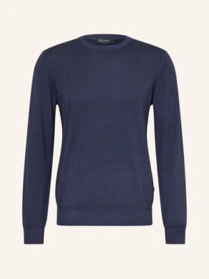 Maerz Muenchen Sweter Z Wełny Merino blau GRANATOWY