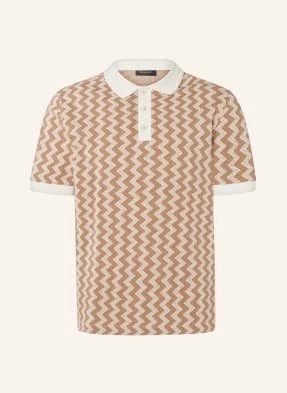 Maerz Muenchen Żakardowa Koszulka Polo beige