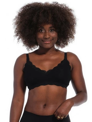 Magic Bodyfashion Biustonosz "Mama Lace Bralette" w kolorze czarnym do karmienia rozmiar: XL