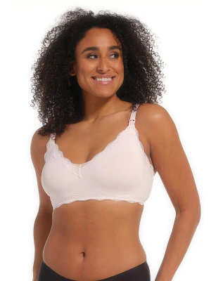 Magic Bodyfashion Biustonosz "Mama Lace Bralette" w kolorze jasnoróżowym do karmienia rozmiar: XL