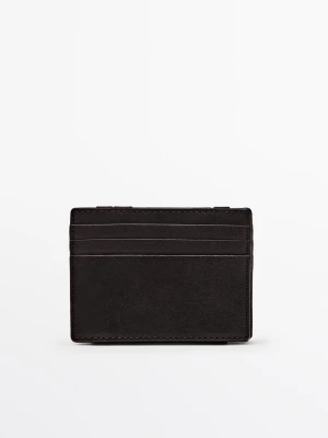 „Magiczny” Portfel Ze Skóry Nappa - Brązowy - - Massimo Dutti - Mężczyzna