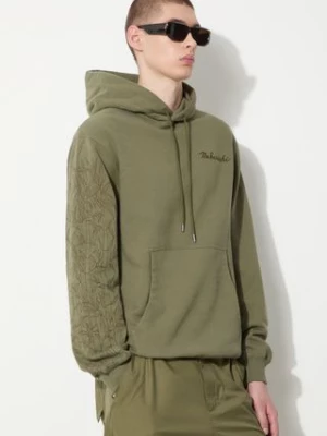 Maharishi bluza bawełniana Dragon Bamboo Hooded Sweat męska kolor zielony z kapturem z aplikacją 5075.OLIVE