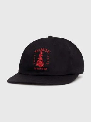 Maharishi czapka z daszkiem bawełniana Dragon Anniversary Cap kolor czarny z aplikacją 1276.BLACK