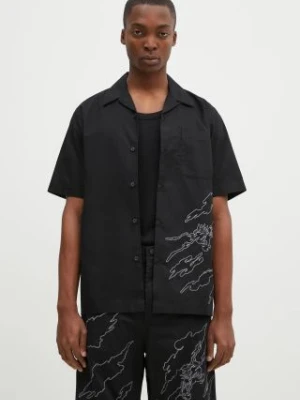 Maharishi koszula bawełniana Dpm: Sparse Bonsai Camo Shirt męska kolor czarny relaxed 5336.BLACK