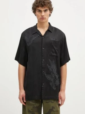 Maharishi koszula Peace Dove Embroidered Shirt męska kolor czarny regular z kołnierzykiem klasycznym 5326.BLACK