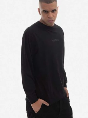 Maharishi longsleeve bawełniany kolor czarny z nadrukiem 4094.BLACK-BLACK