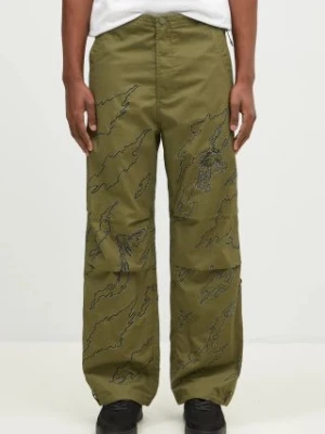 Maharishi spodnie bawełniane Dpm: Sparse Bonsai Snopants kolor zielony proste 5340.OLIVE