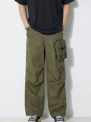 Maharishi spodnie M.A.L.I.C.E. M51 Cargo Pants Cotton Hemp Twill 28 męskie kolor zielony proste 5051.OLIVE