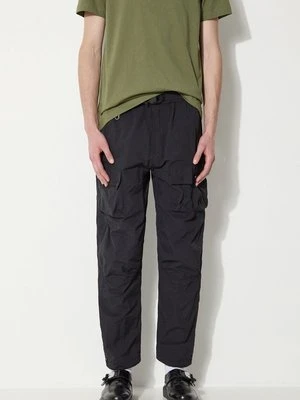 Maharishi spodnie Veg Dyed Cargo Track Pants Japanese męskie kolor czarny w fasonie cargo 5040.BLACK