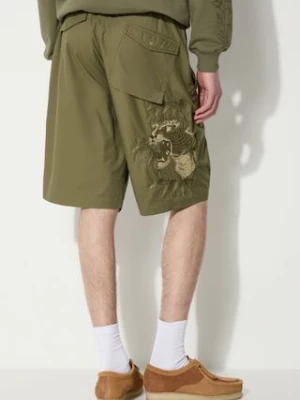 Maharishi szorty Maha Tiger Loose Snoshorts męskie kolor zielony 5099.OLIVE