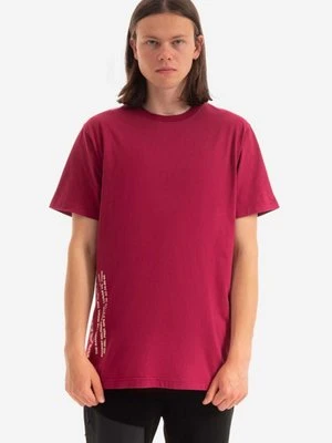 Maharishi t-shirt bawełniany kolor fioletowy z nadrukiem 9752.PLUM-PLUM