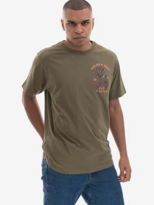 Maharishi t-shirt bawełniany kolor zielony wzorzysty 4093.OLIVE-OLIVE