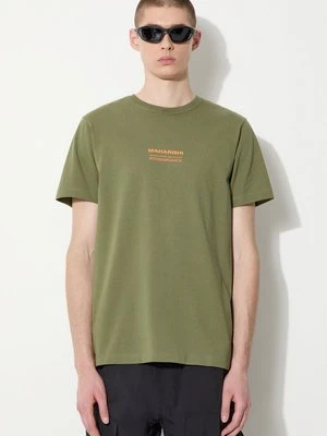 Maharishi t-shirt bawełniany Th Anniversary Aum męski kolor zielony z nadrukiem 1306.OLIVE