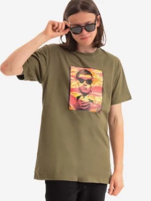 Maharishi t-shirt bawełniany Warhol Polaroid Portrait T-Shirt OCJ kolor zielony z nadrukiem 9711.OLIVE-OLIVE