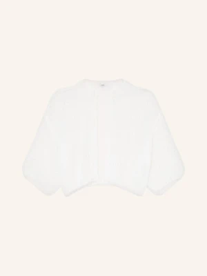 Maiami Krótki Sweter Z Moheru Z Rękawami 3/4 weiss