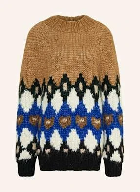 Maiami Sweter Oversized Z Alpaki braun